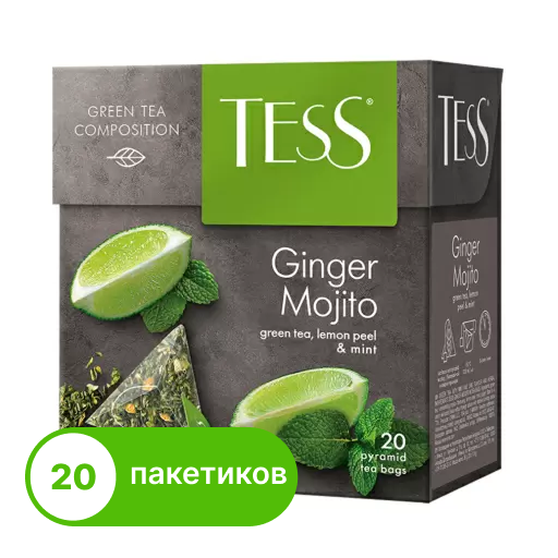 Tess Джинджер Мохито 20 пирамидок зеленый чай