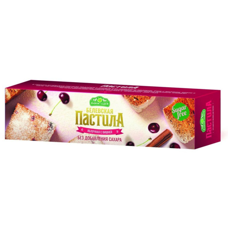 Пастила Белевские сладости яблоко/вишня б/сахара, 100г