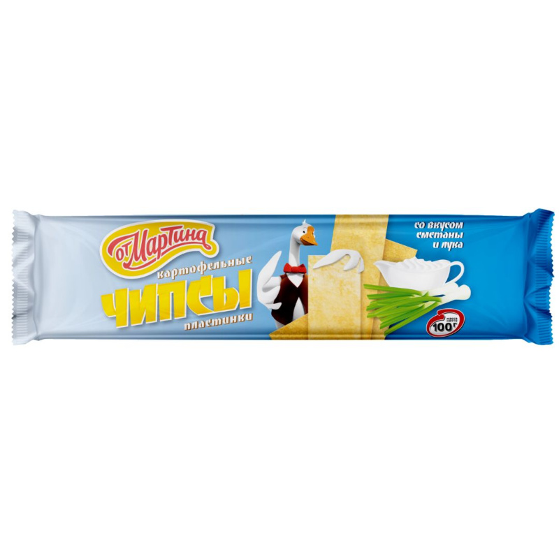 Чипсы ОТ Мартина Сметана и Лук 100гр.