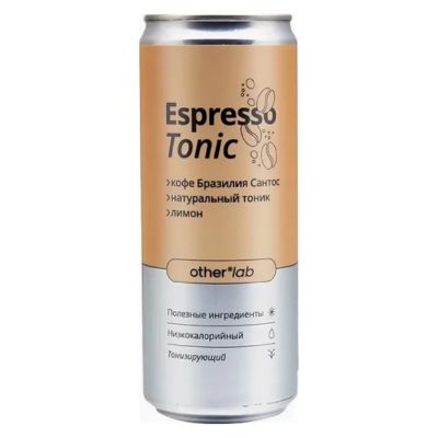 Напиток безалкогольный Espresso Tonic Other Lab, кофе с тоником, лимон, 0,33л