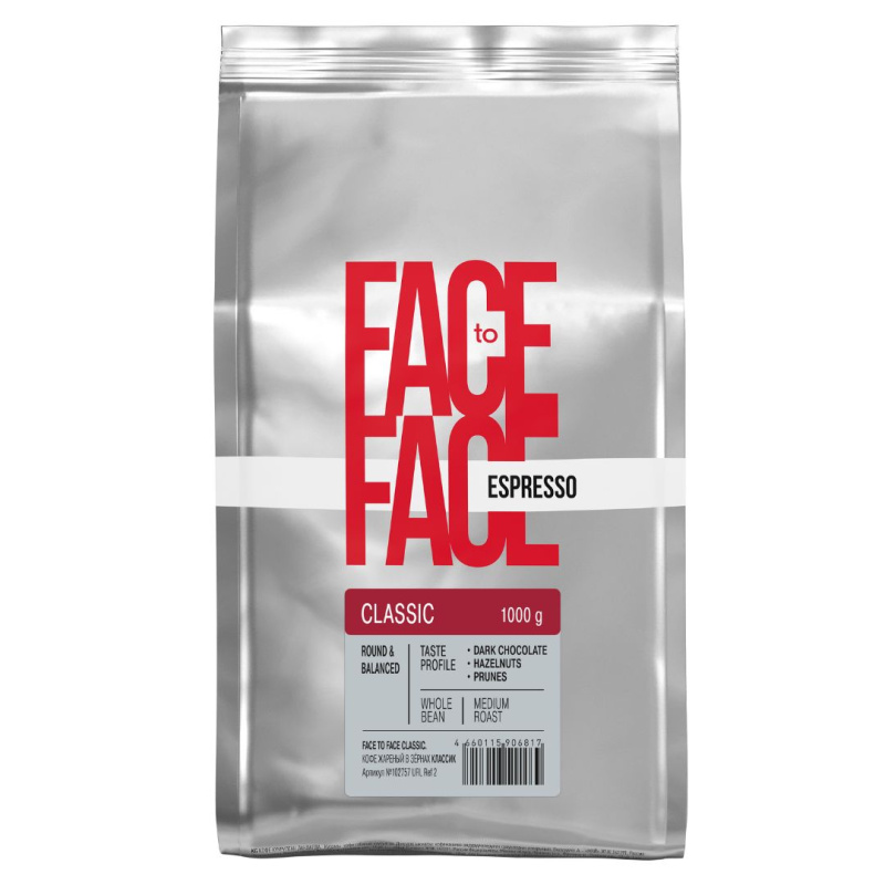 Кофе Face to Face Classic  в зёрнах 1 кг. м/у