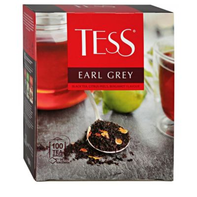 Чай Tess EARL GREY черный 100 пакетиков