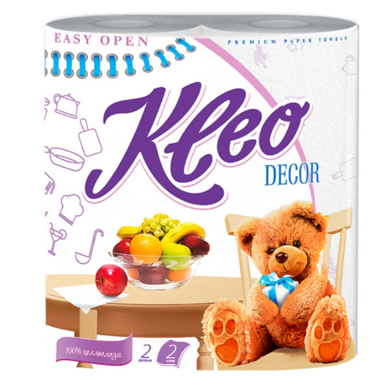Полотенца бумажные "Kleo Dekor"  2рул., 2сл.