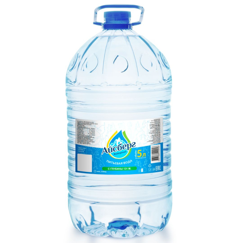 Вода 5л негазированная Айсберг