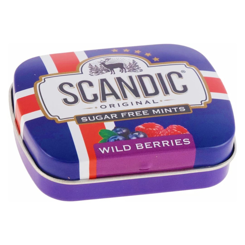 Драже освежающие SKANDIK FRESH вкус лесные ягоды без сахара, 14г.