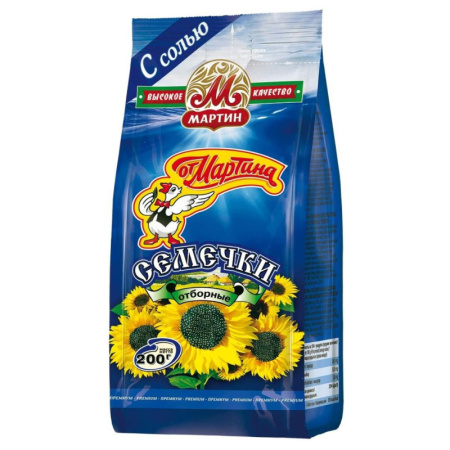 Семечки от Мартина Черные с морской солью 200гр.