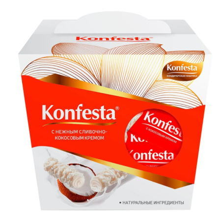Конфеты KONFESTA с кокосовой начинкой 150гр. Коробка