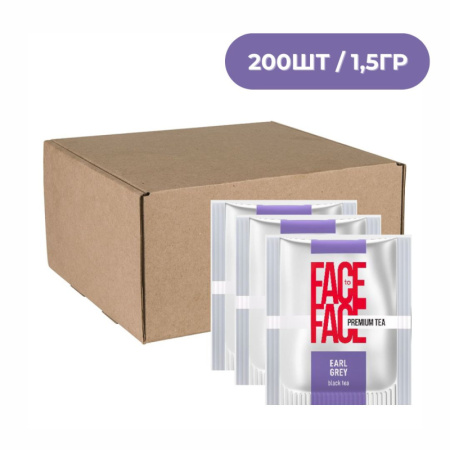 Чай FACE to FACE  EARL GREY черный сашет 200шт.