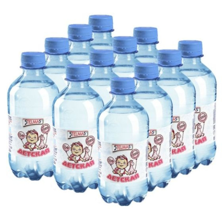 Вода детская СТЭЛМАС питьевая 0,33 л 12 шт/уп спортлок