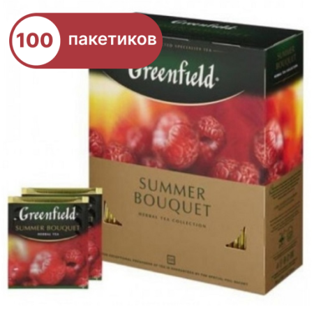 Гринфилд 100 пакетиков Summer Bouquet черный чай