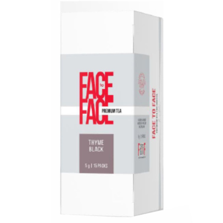 Чай FACE to FACE THYME BLACK черный аромат Чабрец  гранд пак 15*5гр для заваривания в чайниках