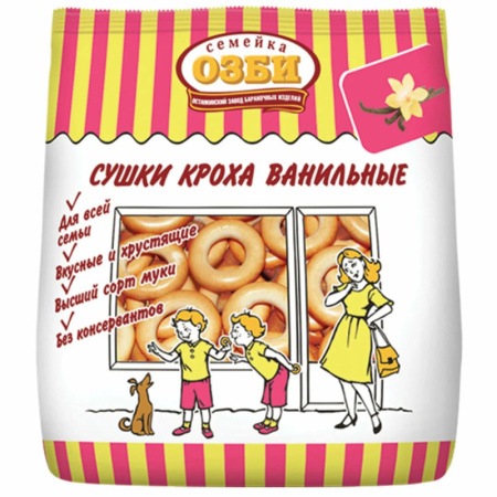 Сушки ванильные Семейка Озби Кроха, 200г