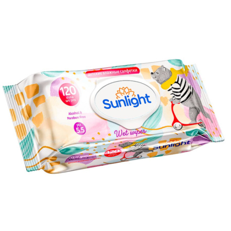 Детские влажные салфетки "SANLIGHT BABY Universal "120 шт.